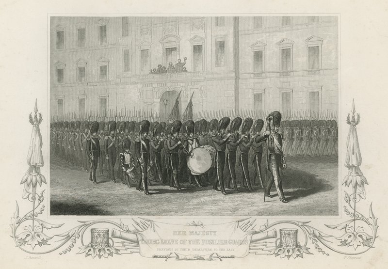 Her Majesty Taking Leave of the Fusilier Guards by English School