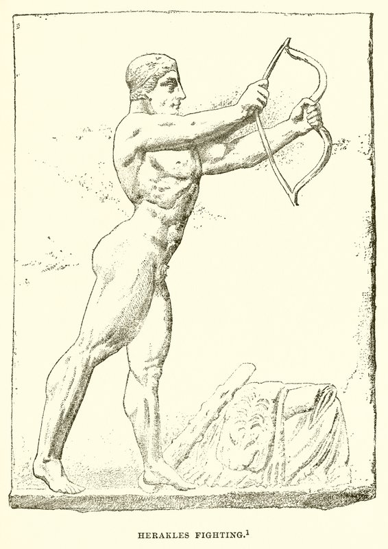 Herakles Fighting by English School