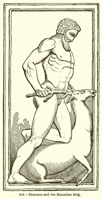 Hercules and the Maenalian Stag by English School