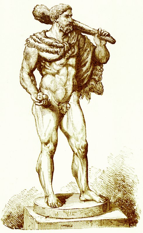 Hercules, Illustration from History of Rome by Victor Duruy, Published 1884 by English School