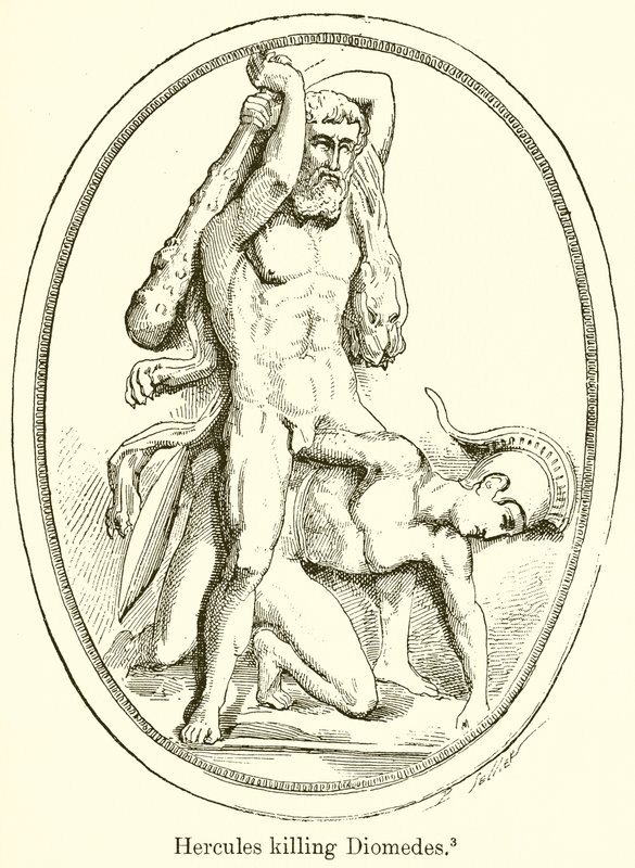 Hercules Killing Diomedes by English School