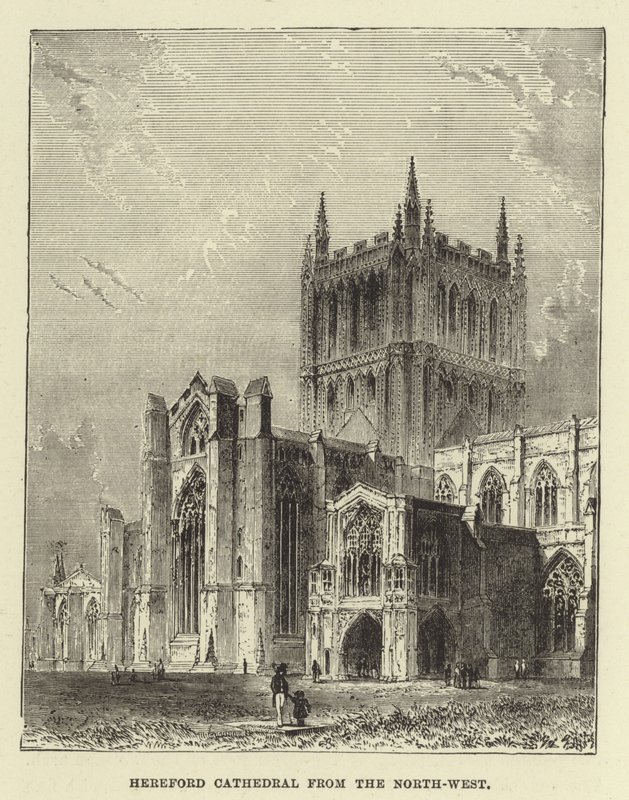 Hereford Cathedral from the northwest by English School