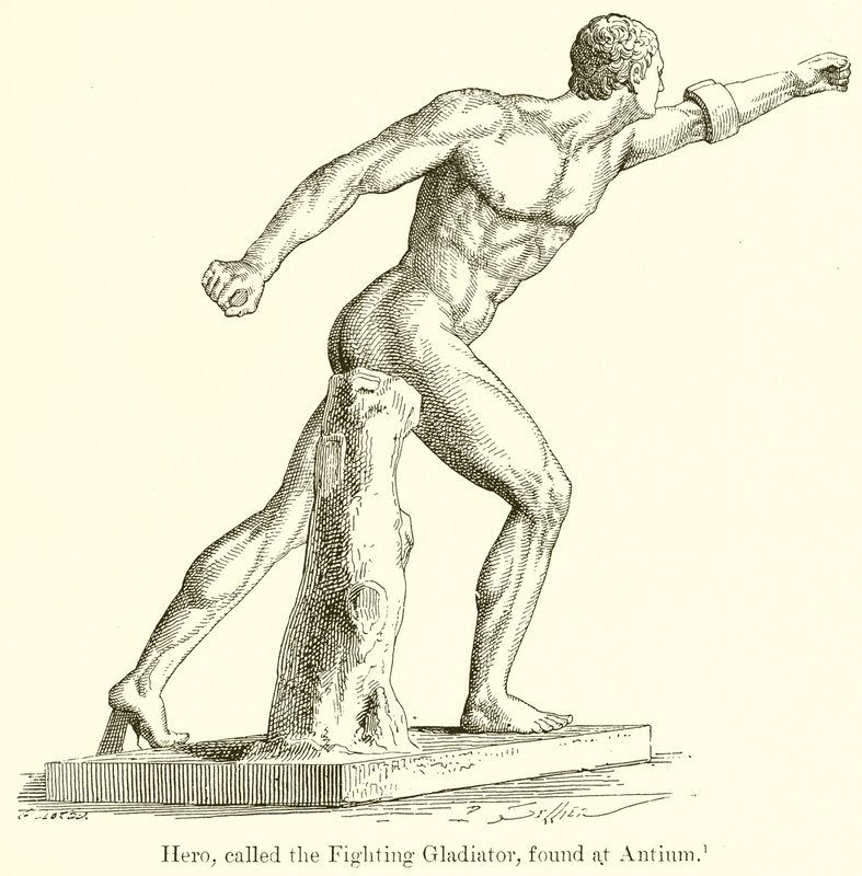 Hero, called the Fighting Gladiator, found at Antium by English School