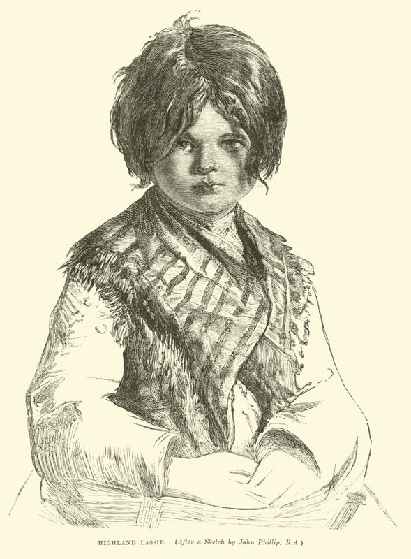 Highland Lassie by English School