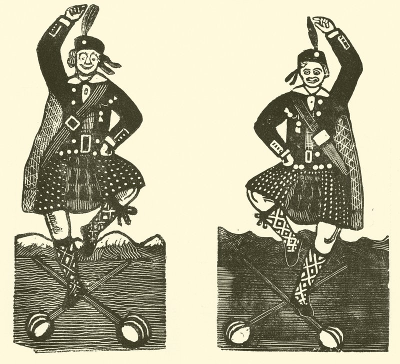 Highland dancers by English School