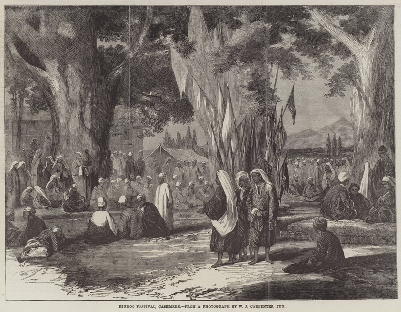 Hindoo Festival, Cashmere by English School