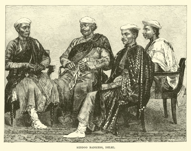 Hindoo Bankers, Delhi by English School
