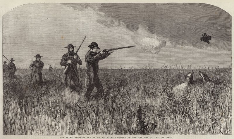 His Royal Highness The Prince of Wales Shooting on the Prairies of the Far West by English School