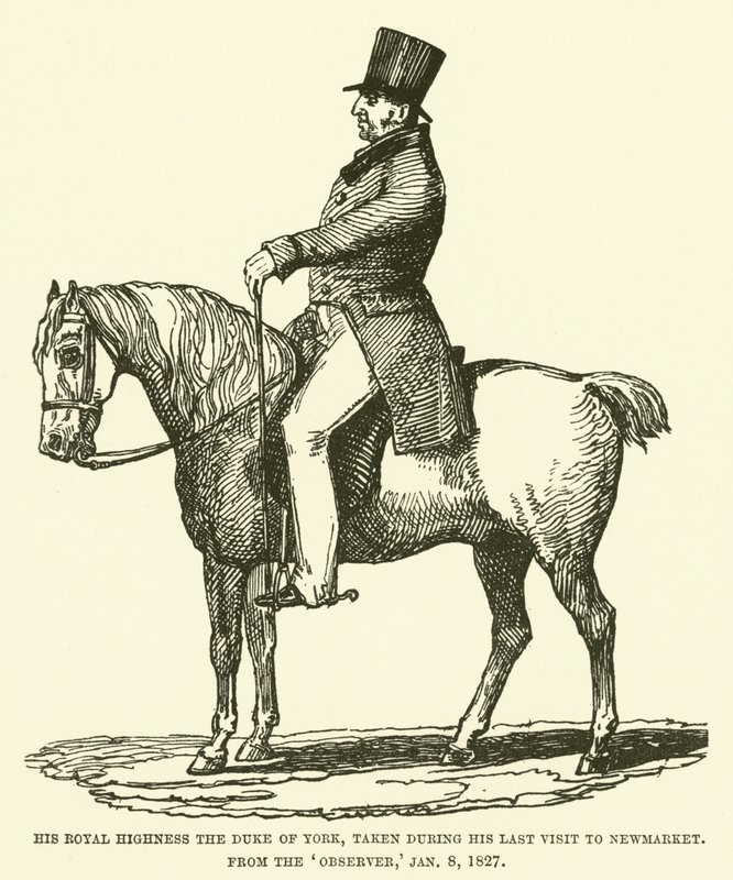 His Royal Highness the Duke of York, Taken During His Last Visit to Newmarket, from the Observer, 8 January 1827 by English School