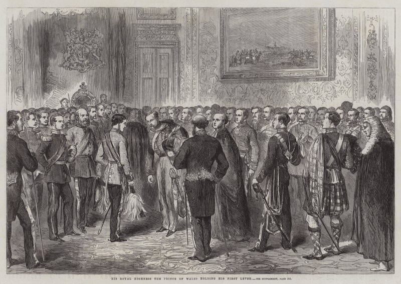 His Royal Highness the Prince of Wales holding his First Levee by English School
