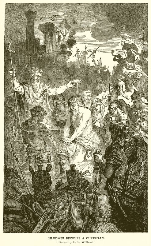 Holdwig Becomes a Christian by English School
