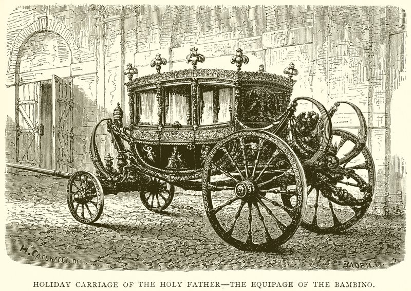 Holiday Carriage of the Holy Father--The Equipage of the Bambino by English School