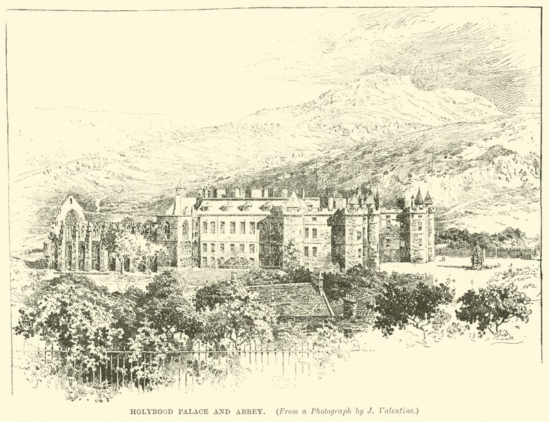 Holyrood Palace and Abbey by English School
