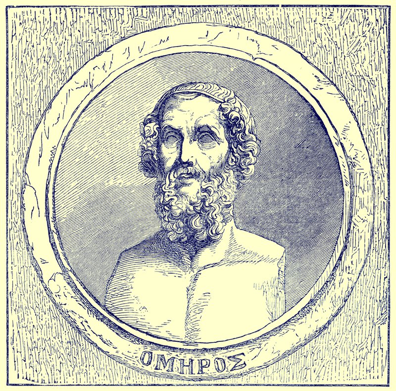 Homer (illustration from The Illustrated History of the World, published c.1880) by English School