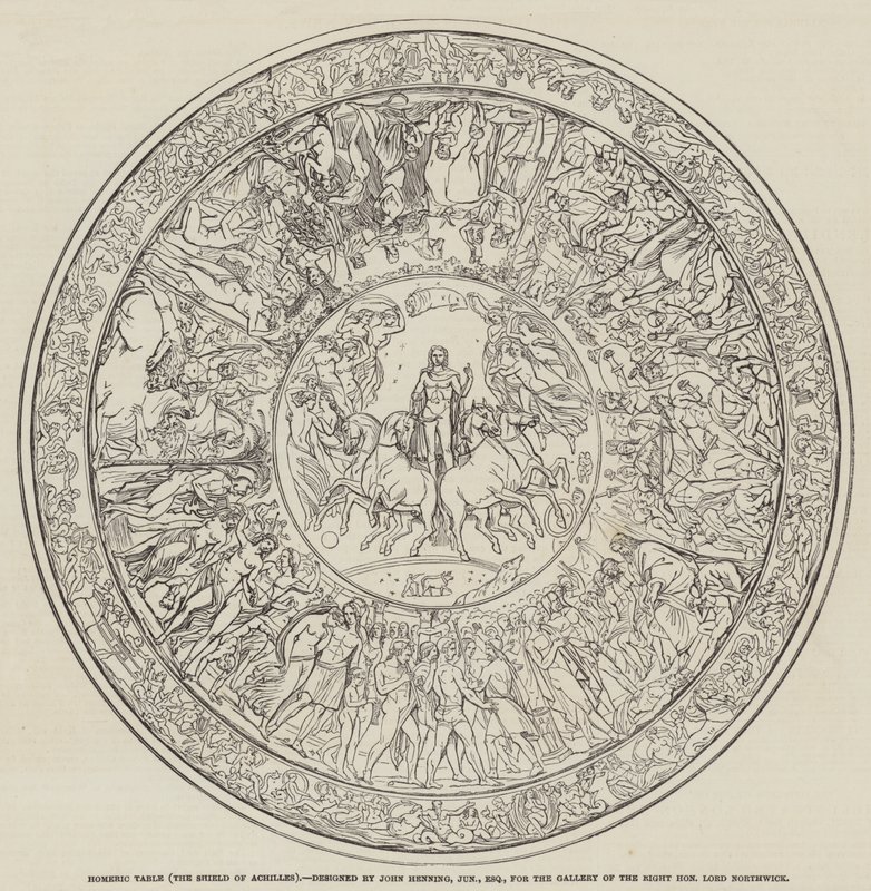 Homeric Table, the Shield of Achilles, designed by John Henning, Junior, Esquire by English School