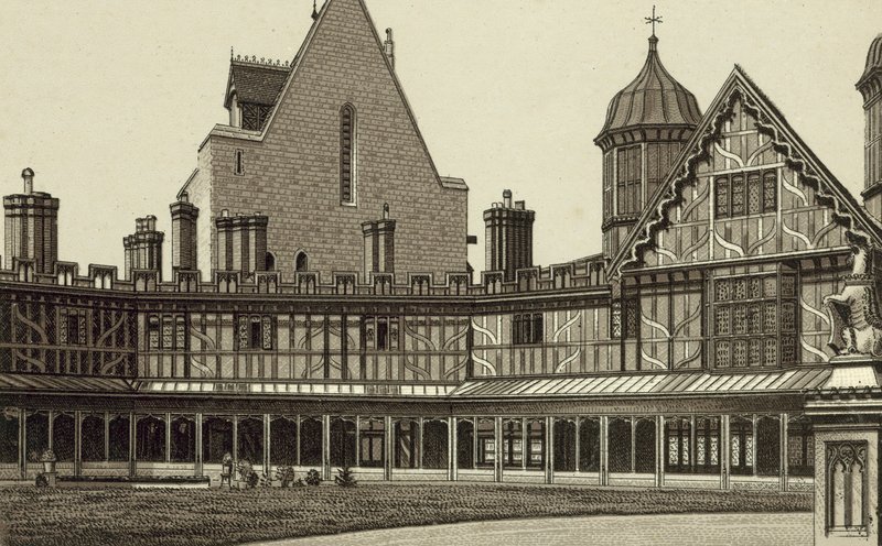 Horseshoe Cloisters, Windsor Castle by English School