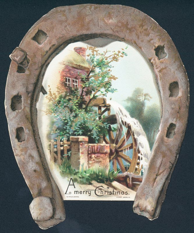 Horseshoe and Watermill Picture by English School