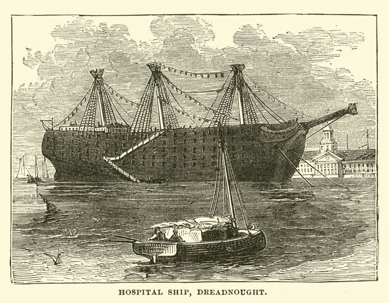 Hospital Ship, Dreadnought by English School