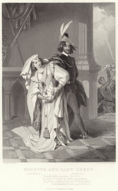 Hotspur and Lady Percy, King Henry IV, Part I, Act II, Scene 3 by English School