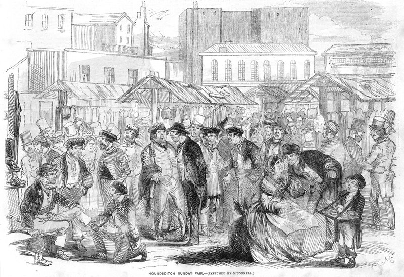 Houndsditch Sunday Fair, London by English School