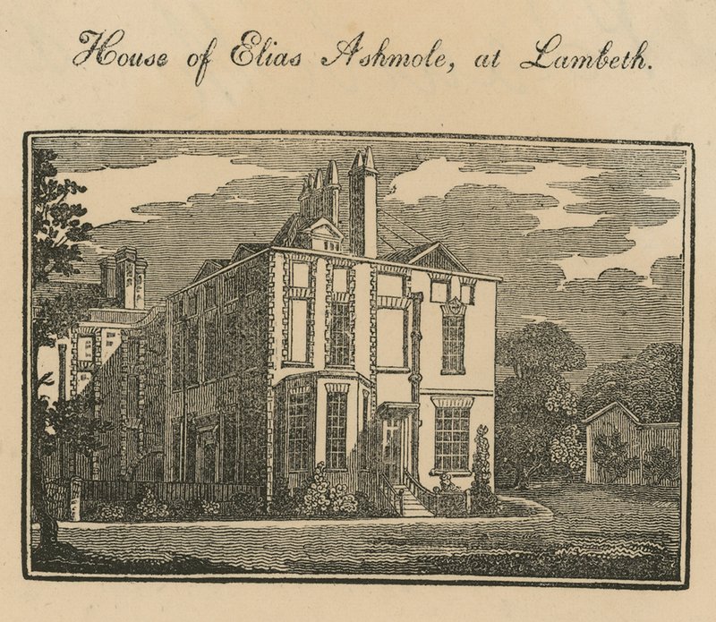House of Elias Ashmole at Lambeth by English School