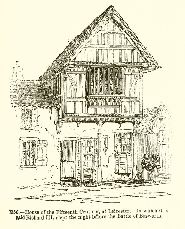 House of the Fifteenth Century, at Leicester. In Which It Is Said Richard III Slept the Night Before the Battle of Bosworth by English School