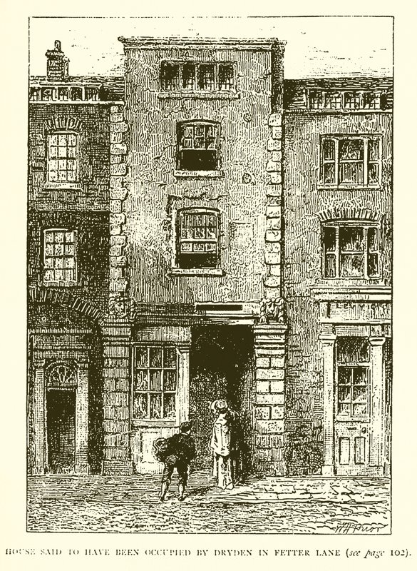 House Said to Have Been Occupied by Dryden in Fetter Lane by English School