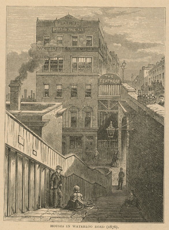 Houses in Waterloo Road, 1876 by English School