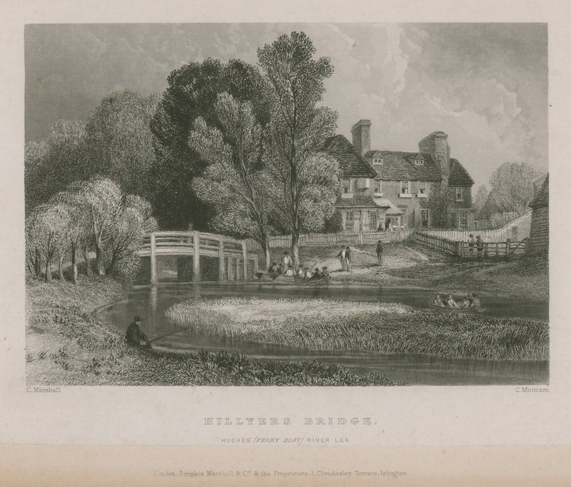 Hughes Ferry Boat Over the River Lea by English School