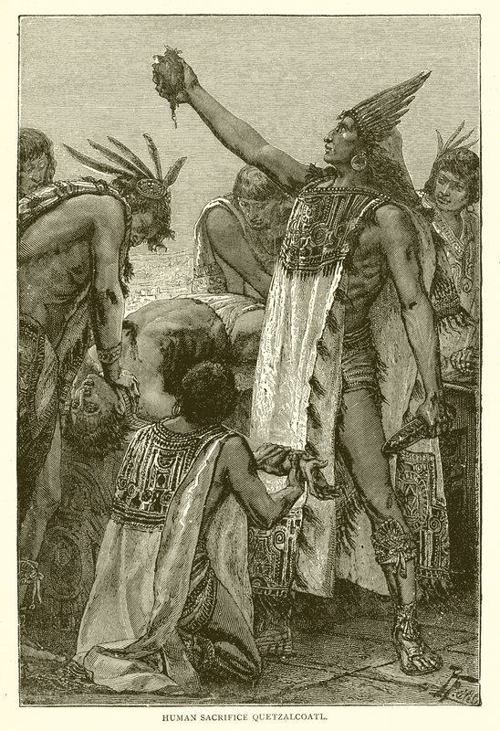 Human Sacrifice: Quetzalcoatl by English School