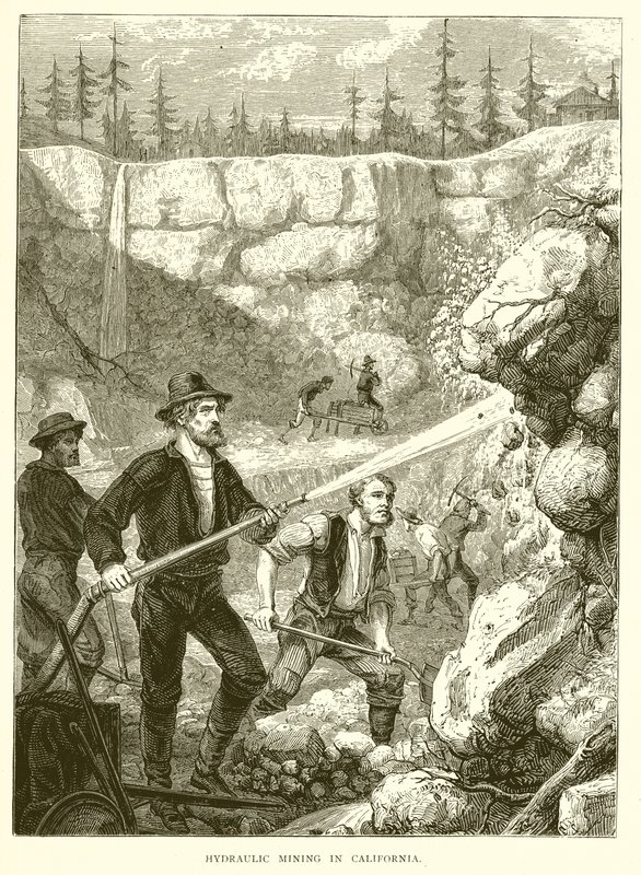 Hydraulic Mining in California by English School