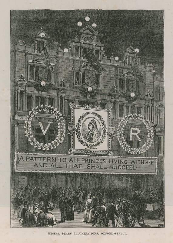 Illuminations Adorning Messrs Pears on Oxford Street by English School