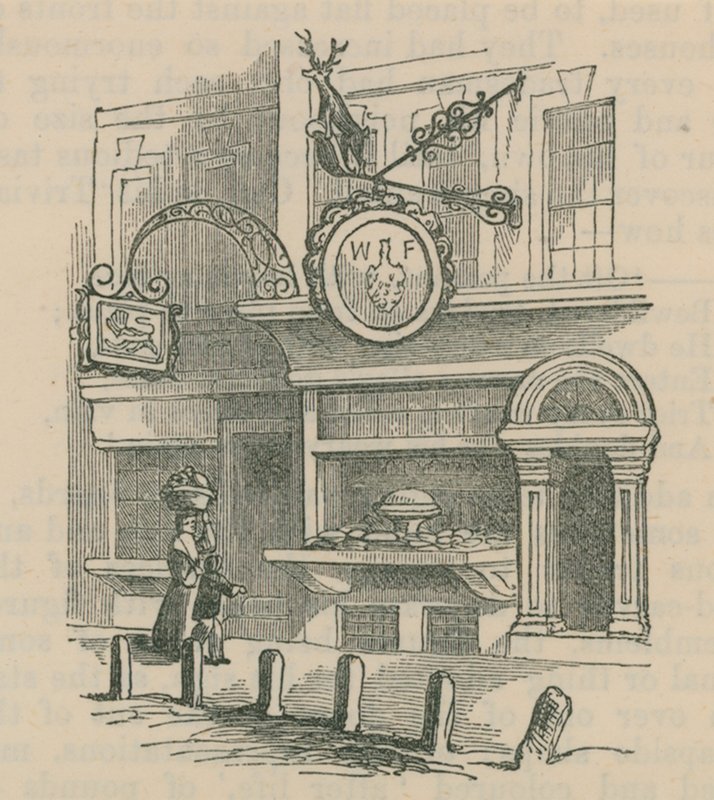 Illustration Depicting the Front of a Shop by English School