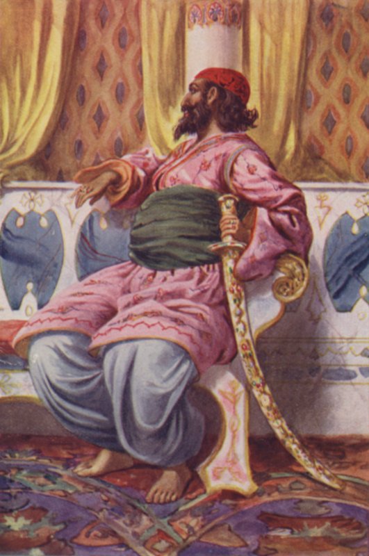 Illustration for Ali Baba and the Forty Thieves by English School