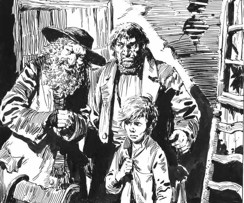 Illustration for Oliver Twist by Charles Dickens by English School