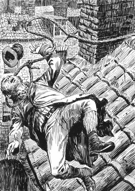Illustration for Oliver Twist by Charles Dickens by English School