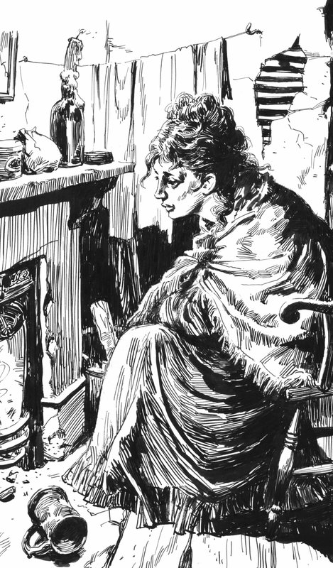 Illustration for Oliver Twist by Charles Dickens by English School