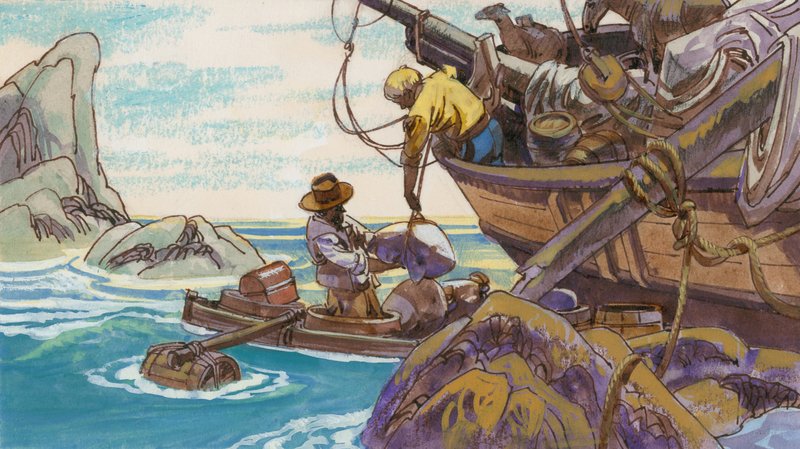 Illustration for Swiss Family Robinson by English School