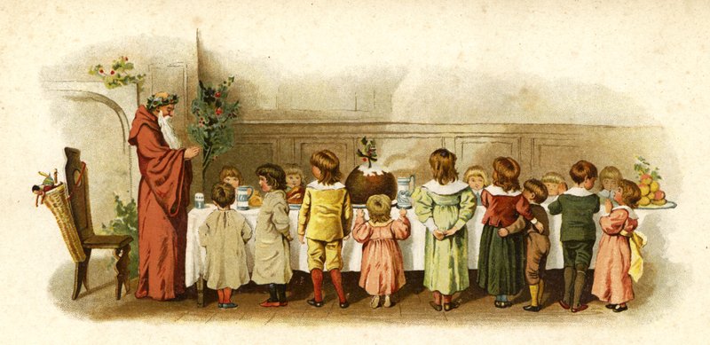 Illustration for The Coming of Father Christmas by English School