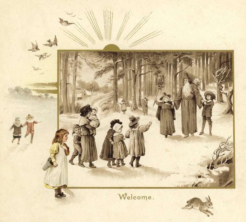 Illustration for The Coming of Father Christmas by English School