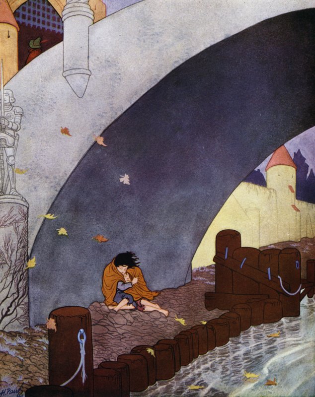 Illustration for The Happy Prince by Oscar Wilde by English School