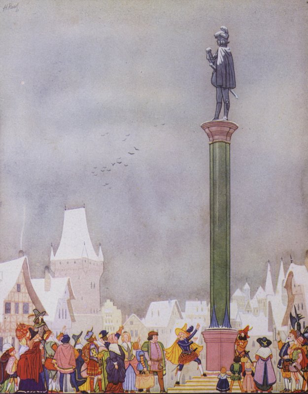 Illustration for The Happy Prince by Oscar Wilde by English School