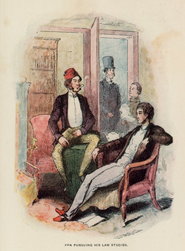 Illustration for The History of Pendennis by Thackeray by English School