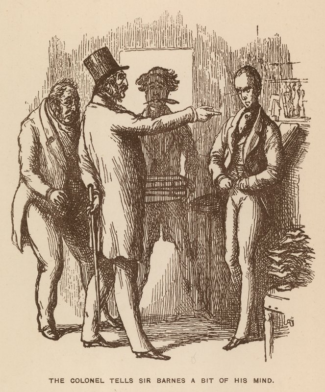 Illustration for The Newcomes by Thackeray by English School