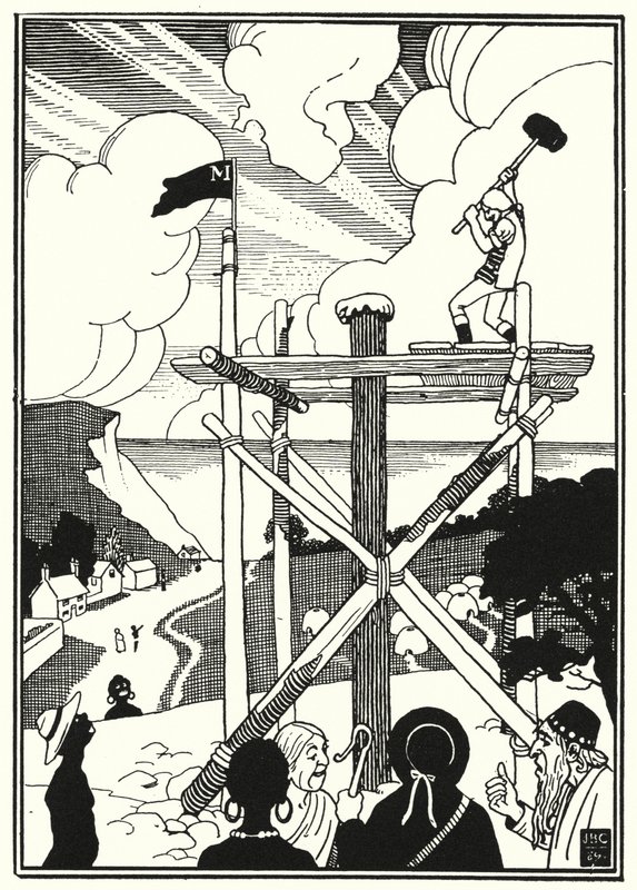 Illustration for the Adventures of Baron Munchausen by English School