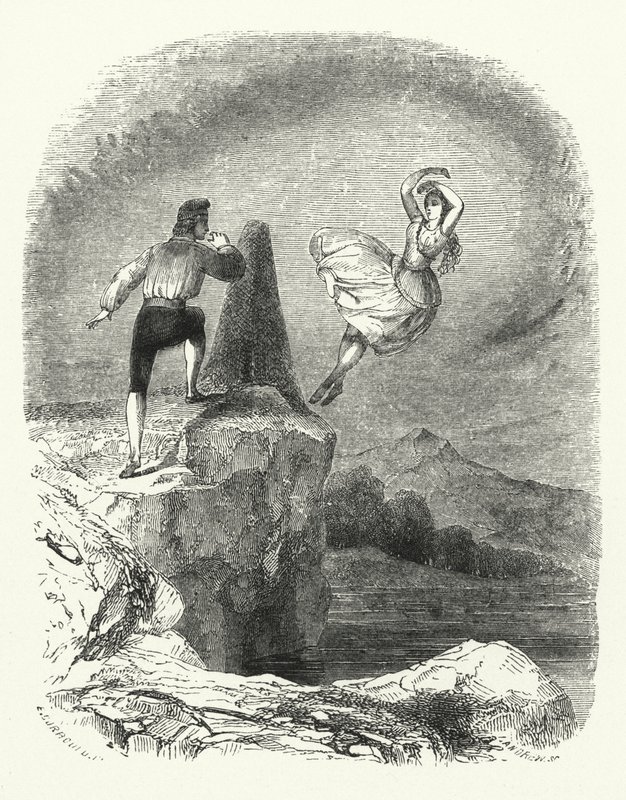 Illustration for the Ballet, Ondine or The Naiad by English School