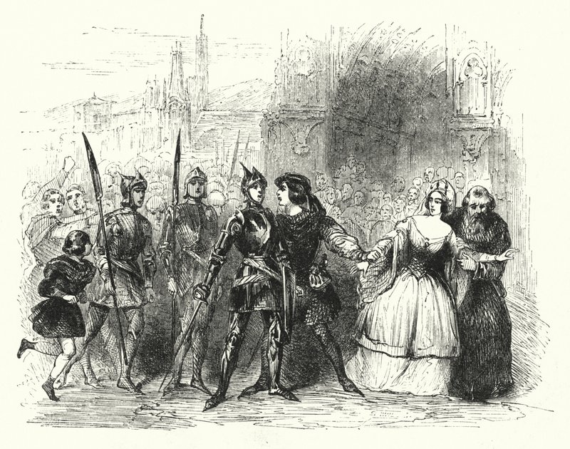 Illustration for the opera La Juive by Fromental Halevy by English School