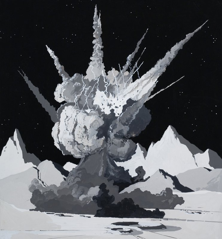 Illustration to Arthur C Clarke story by English School