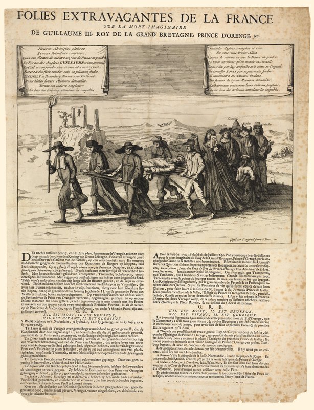 Imagined Death of King William III by English School