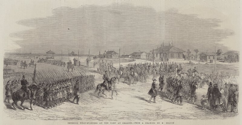 Imperial Head-Quarters at the Camp at Chalons by English School